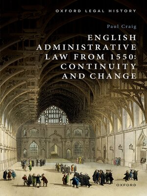 cover image of English Administrative Law from 1550